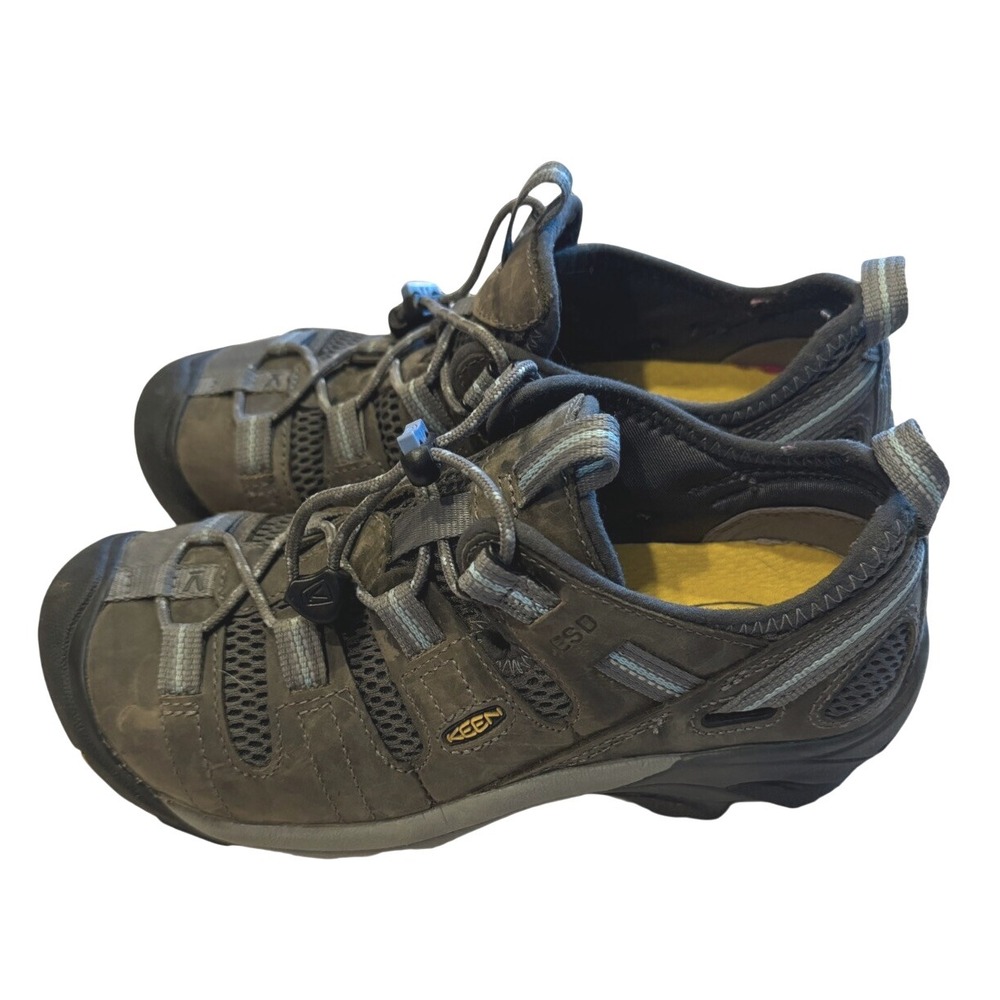 Keen Utility Women Atlanta Cool Low Steel Toe Work Shoe Gargoyle Grey Lake Blue7